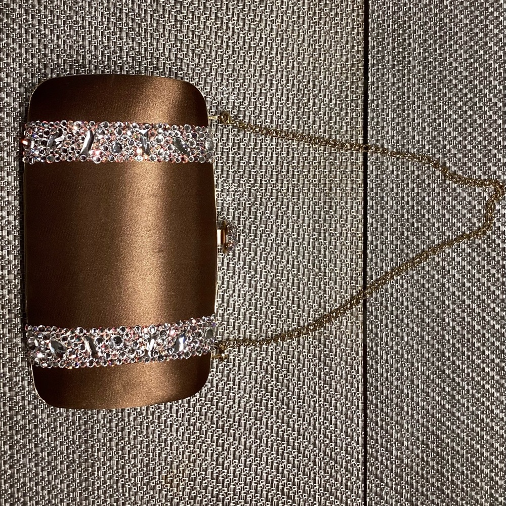 Gold hand bag